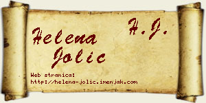 Helena Jolić vizit kartica